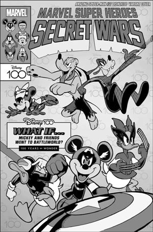 Amazing Spider-Man (2022) issue 37-N De Lorenzi 1:100 Disney100 Secret Wars 1 B&W Cover