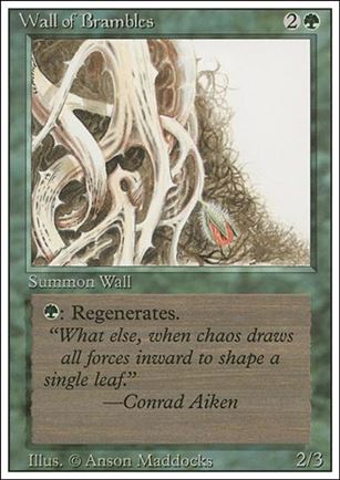 Magic the Gathering: Revised (Base Set) card 224 Wall of Brambles