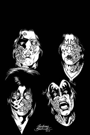 Kiss Zombies issue 3-I Rodney Buchemi 1:15 Black & Art Virgin Cover