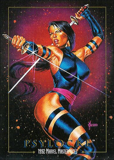 1992 Marvel Masterpieces (Promo) card nn3 Psylocke (Promotional Card Back)