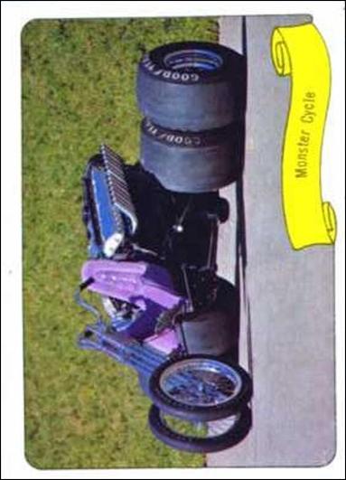 Kustom Cars 1  (Base Set) card 8-B Monster Cycle (Text Back)