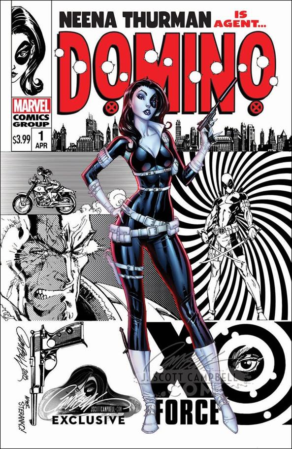Domino (2018) issue 1-L J. Scott Campbell "Retro Spy Domino" Cover 1/1300