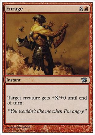 Magic the Gathering: 8th Edition (Base Set) card 185 Enrage