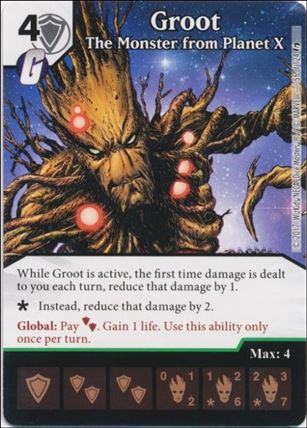 Marvel Dice Masters Guardians of the Galaxy  card 55 Groot: The Monster from Planet X