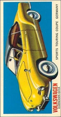 Sports Cars (1961) (Base Set) card 43 Volkswagen Karmann-Ghia