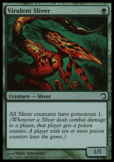 Magic the Gathering: Premium Deck Series: Slivers (Base Set) card 2 Virulent Sliver