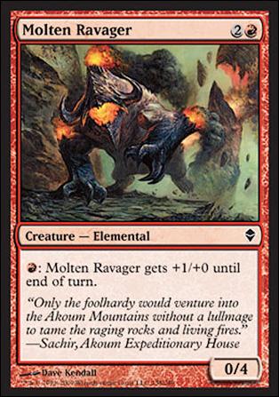 Magic The Gathering: Zendikar (Base Set) card 138 Molten Ravenger