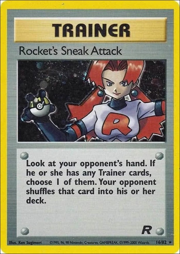 Pokemon: Team Rocket (Base Set) card 16-B Rocket's Sneak Attack (Holo) - Unlimited