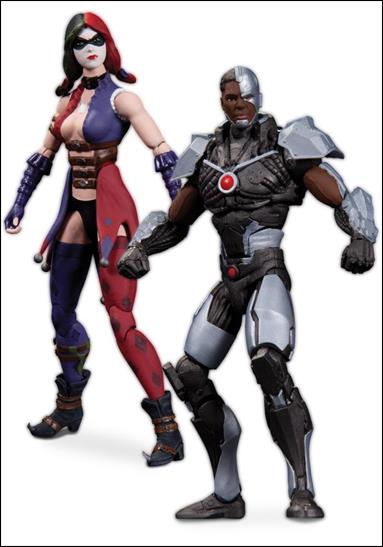 Injustice: Gods Among Us (2-Packs) figure 3-B Cyborg versus Harley Quinn Loose