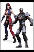 Injustice: Gods Among Us (2-Packs) figure 3-B Cyborg versus Harley Quinn Loose