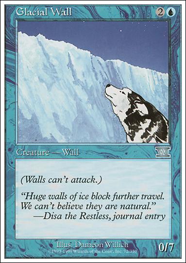 Magic the Gathering: 6th Edition (Base Set) card 72 Glacial Wall