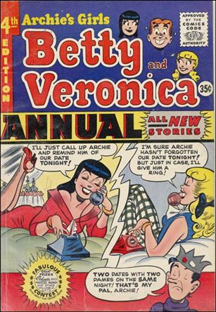 Archie's Girls, Betty and Veronica Annual issue 4-B 35 Cent Price Cover