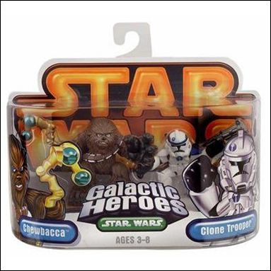 Star Wars: Galactic Heroes figure 18 Chewbacca and Clone Trooper 