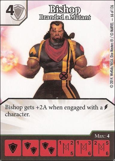 Marvel Dice Masters Uncanny X-Men  card 66 Bishop: Branded a Mutant