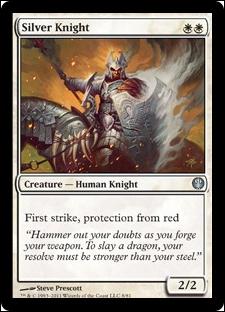 Magic the Gathering: Duel Decks: Knights vs. Dragons (Base Set) card 8 Silver Knight