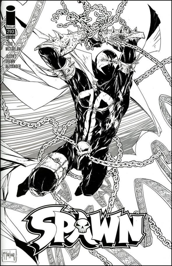 Spawn issue 293-D Todd McFarlane B&W Cover (Corrected Edition)