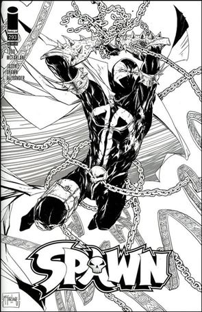 Spawn issue 293-D Todd McFarlane B&W Cover (Corrected Edition)