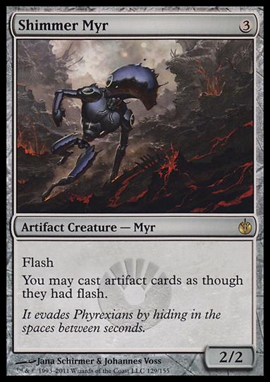 Magic the Gathering: Mirrodin Besieged (Base Set) card 129 Shimmer Myr