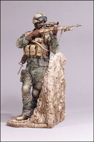McFarlane Military (Series 3) figure 1-B Army Ranger Sniper (Ethnic)