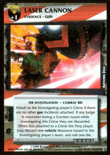Dredd: The Card Game card 86 Laser Cannon