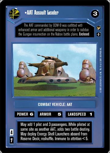 Star Wars: Theed Palace Limited (Base Set) card 54 AAT Assault Leader