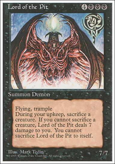 Magic the Gathering: 4th Edition (Base Set) card 144 Lord of the Pit