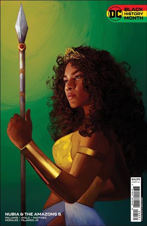 Nubia and the Amazons issue 5-C Alexis Franklin Black History Month Cover