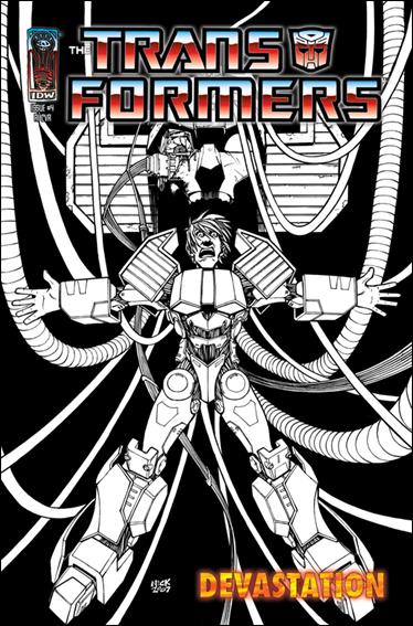 Transformers: Devastation issue 4-C Nick Roche 1:20 Black and White Cover