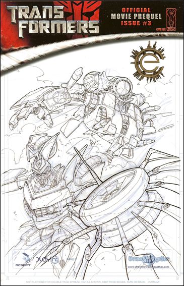 Transformers: Movie Prequel issue 3-D Bristol Comics Expo Sketch Cover