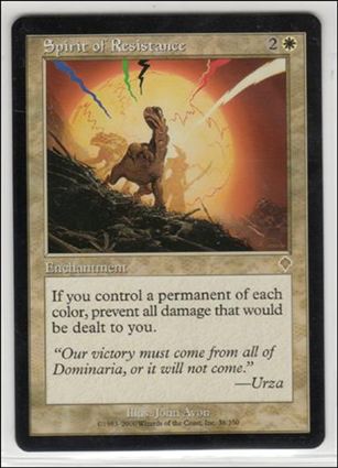 Magic the Gathering: Invasion (Base Set) card 38 Spirit of Resistance