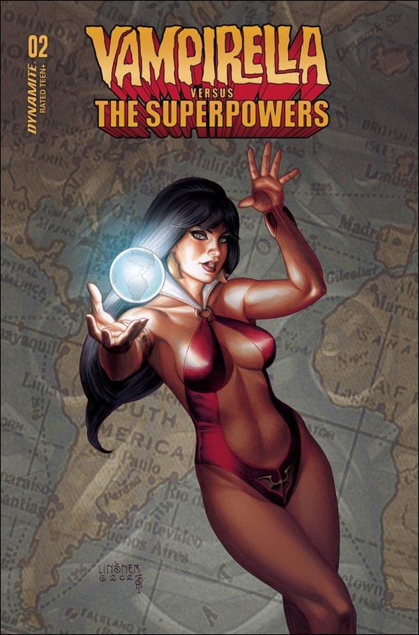 Vampirella vs. the Superpowers issue 2-D Joseph Michael Linsner Cover