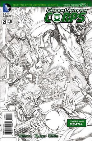 Green Lantern Corps (2011) issue 21-B Rags Morales 1:25 Connecting Sketch Cover