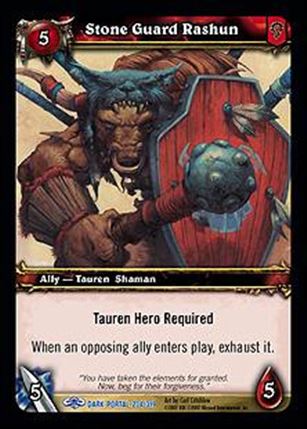 World of Warcraft: Through the Dark Portal (Base Set) card 234 Stone Guard Rashun
