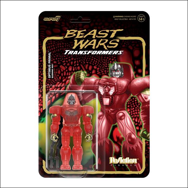 ReAction: Transformers figure 45 Optimus Primal (Burning Red)