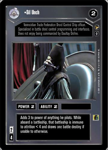 Star Wars: Theed Palace Limited (Base Set) card 26 Sil Unch