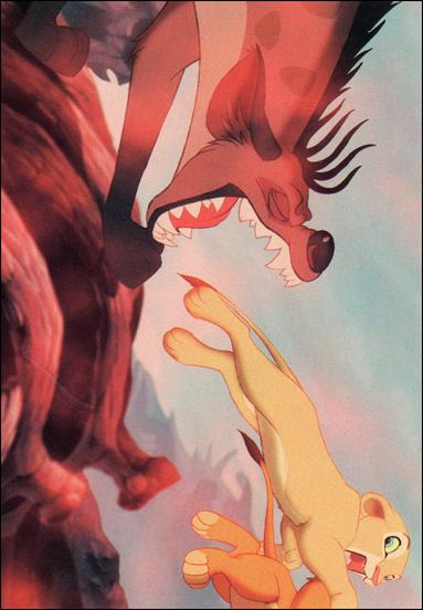 Lion King: Series II (Base Set) card 128 The Hyenas Close In