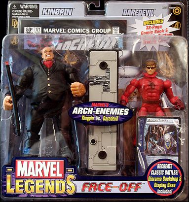 Marvel Legends Face-Off (Series 1) figure 4 Kingpin (Black Suit) and Daredevil (Unmasked)