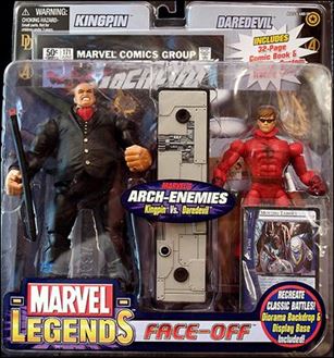 Marvel Legends Face-Off (Series 1) figure 4 Kingpin (Black Suit) and Daredevil (Unmasked)
