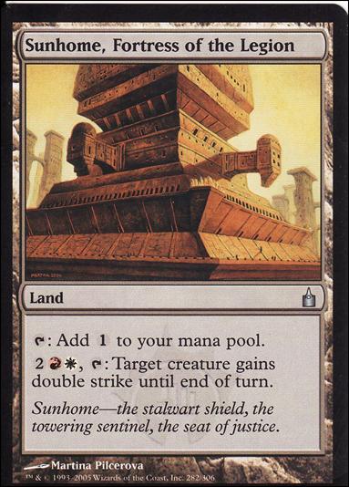 Magic the Gathering: Ravnica (Base Set)  card 282 Sunhome, Fortress of the Legion
