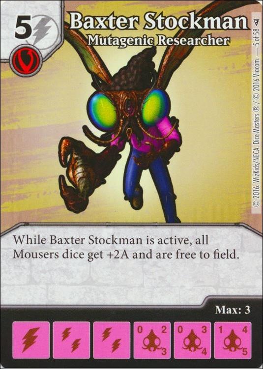 Dice Masters Teenage Mutant Ninja Turtles  card 5 Baxter Stockman - Mutagenic Researcher 