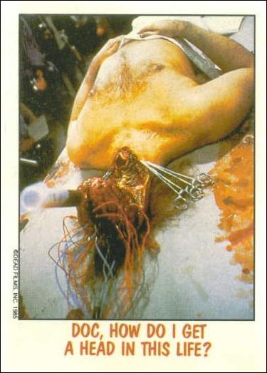 Fright Flicks (Base Set) card 6 "Doc, How do I get a head in this life?"