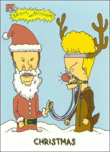 Beavis and Butt-Head (Base Set) card '6915' Christmas