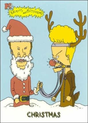 Beavis and Butt-Head (Base Set) card '6915' Christmas