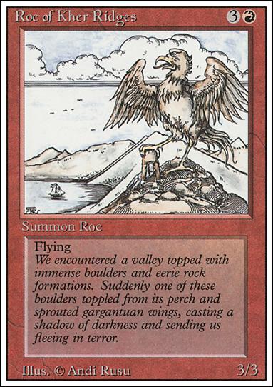 Magic the Gathering: Revised (Base Set) card 172 Roc of Kher Ridges
