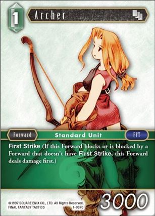Final Fantasy Trading Card Game: Opus I (Base Set) card 087C Archer