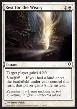 Magic the Gathering: Worldwake (Base Set) card 18 Rest for the Weary