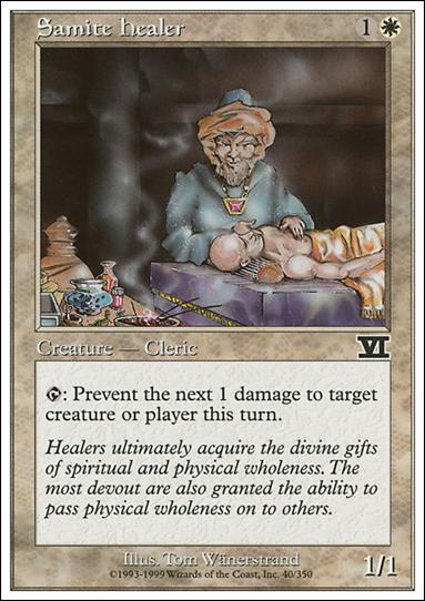 Magic the Gathering: 6th Edition (Base Set) card 40 Samite Healer