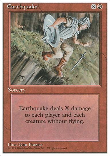 Magic the Gathering: 4th Edition (Base Set) card 189 Earthquake