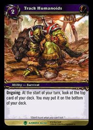 World of Warcraft: Heroes of Azeroth (Base Set) card 46 Track Humanoids