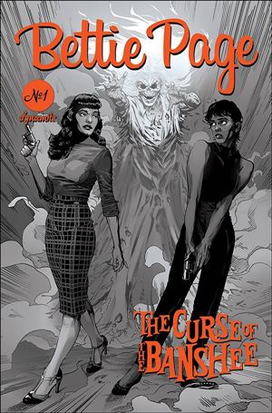 Bettie Page: The Curse of the Banshee issue 1-Q Stephen Mooney 1:25 Black & White Cover